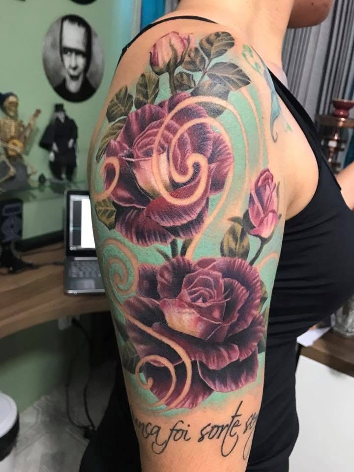 Florals tattoo by Ary Morssuza