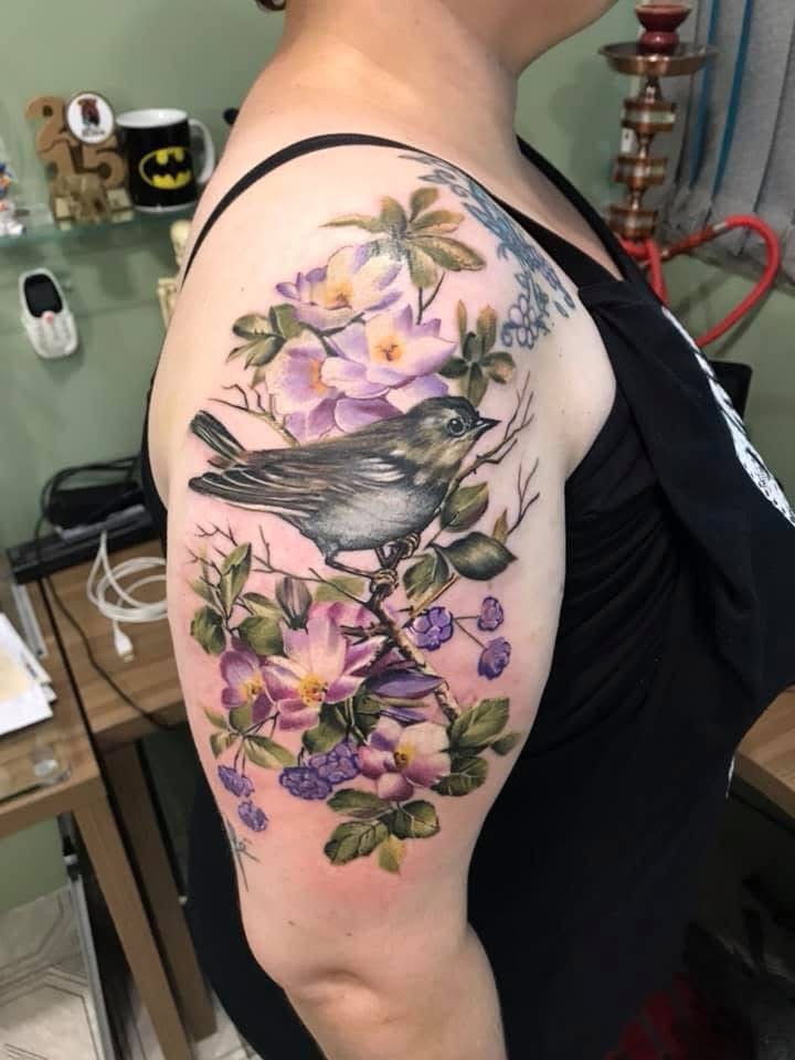 Florals tattoo by Ary Morssuza