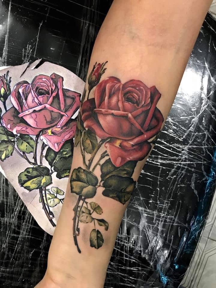 Florals tattoo by Ary Morssuza