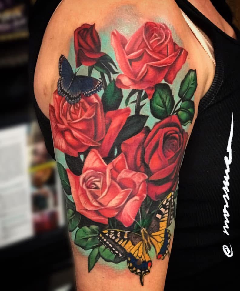 Florals tattoo by Ary Morssuza