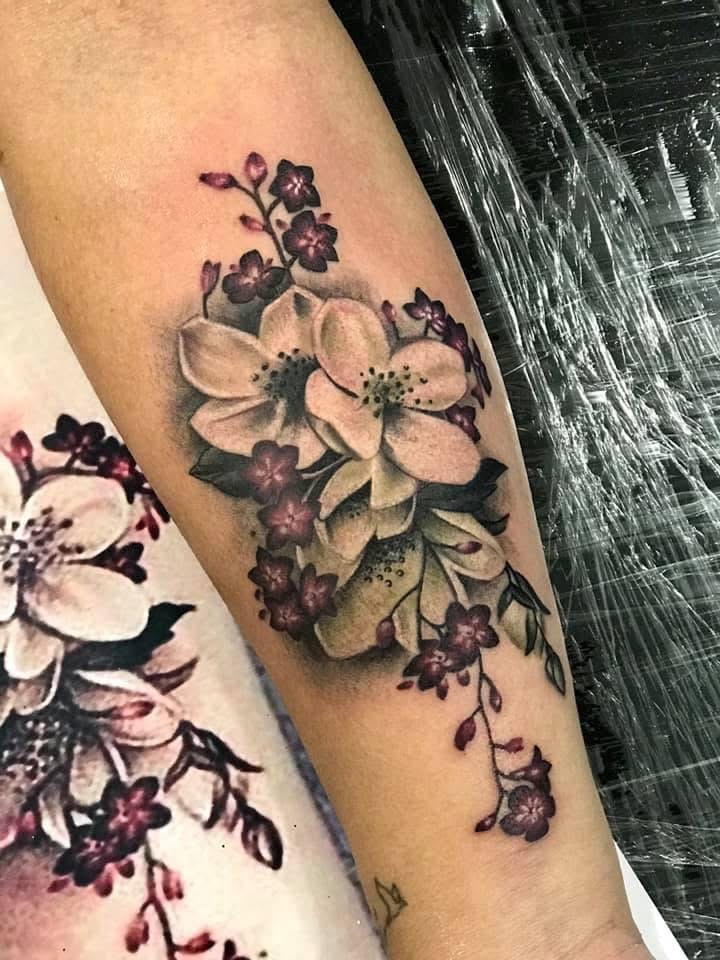 Florals tattoo by Ary Morssuza