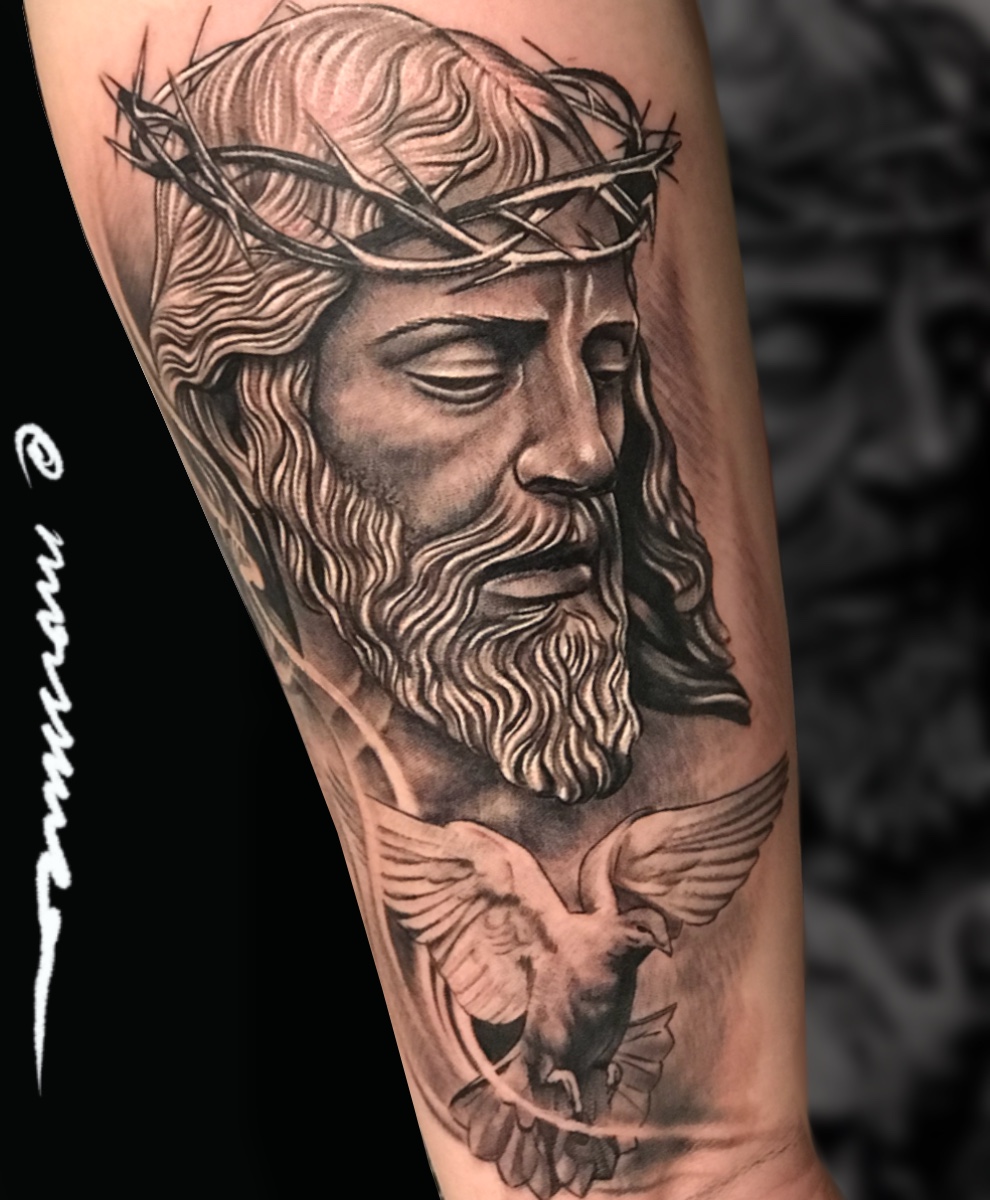 Religious tattoo by Ary Morssuza