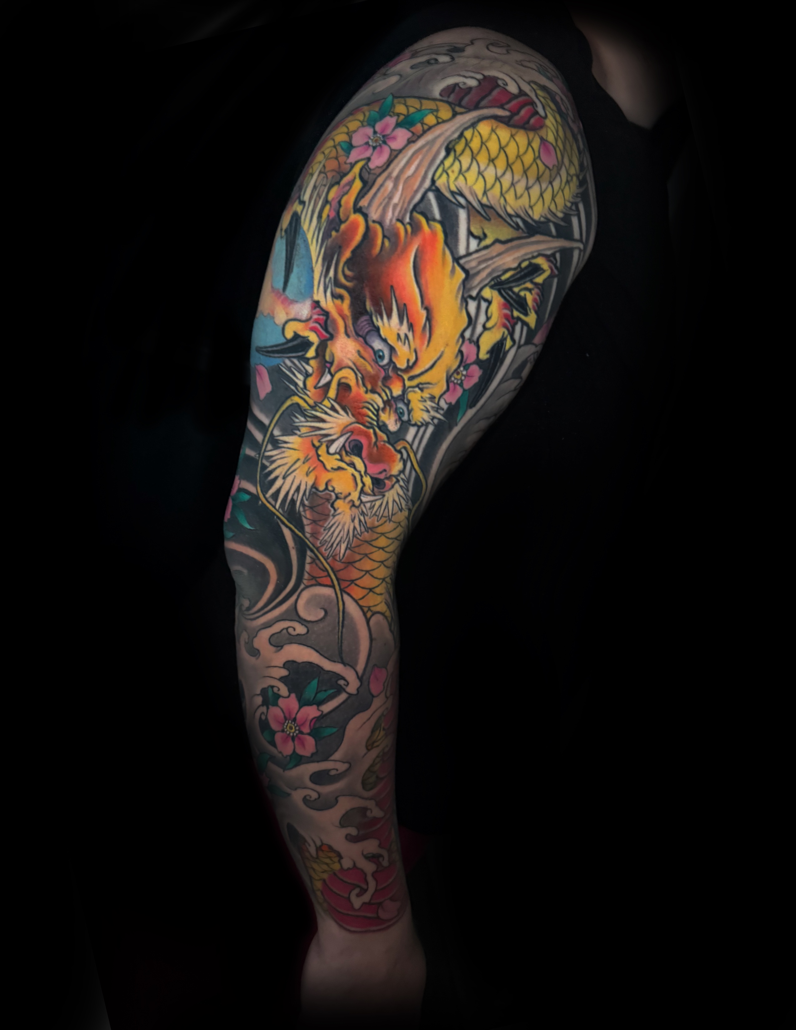 Colorful Japanese full sleeve by Flávio