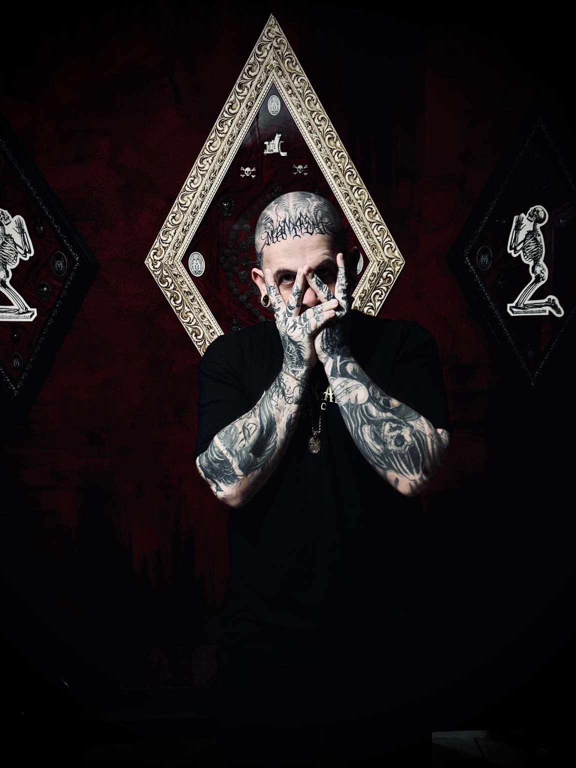 Portrait of tattoo artist Maverick Mayes
